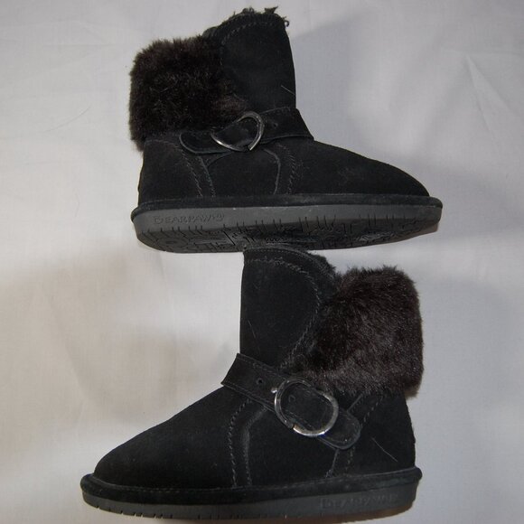 Bearpaw Koko Suede Boots w/ Buckle Size 1 Youth - Picture 5 of 9